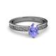 2 - Cael Classic 7x5 mm Oval Shape Tanzanite Solitaire Engagement Ring 