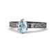 1 - Cael Classic 7x5 mm Oval Shape Aquamarine Solitaire Engagement Ring 