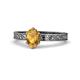 1 - Cael Classic 7x5 mm Oval Shape Citrine Solitaire Engagement Ring 