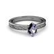 2 - Cael Classic 7x5 mm Oval Shape Iolite Solitaire Engagement Ring 
