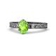 1 - Cael Classic 7x5 mm Oval Shape Peridot Solitaire Engagement Ring 