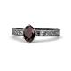 1 - Cael Classic 7x5 mm Oval Shape Red Garnet Solitaire Engagement Ring 