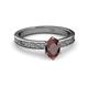 2 - Cael Classic 7x5 mm Oval Shape Red Garnet Solitaire Engagement Ring 