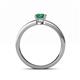 4 - Cael Classic 7x5 mm Emerald Shape Emerald Solitaire Engagement Ring 
