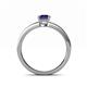4 - Cael Classic 7x5 mm Emerald Shape Iolite Solitaire Engagement Ring 
