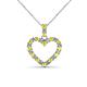 2 - Zylah Yellow Sapphire and Diamond Heart Pendant 