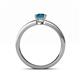 4 - Cael Classic 7x5 mm Emerald Shape London Blue Topaz Solitaire Engagement Ring 