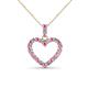 2 - Zylah Pink Sapphire and Diamond Heart Pendant 