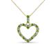 2 - Zylah Green Garnet and Diamond Heart Pendant 