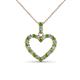 2 - Zylah Green Garnet and Diamond Heart Pendant 
