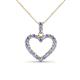 2 - Zylah Tanzanite and Diamond Heart Pendant 