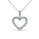 2 - Zylah Aquamarine and Diamond Heart Pendant 