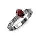 3 - Cael Classic 7x5 mm Oval Shape Red Garnet Solitaire Engagement Ring 