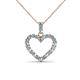 2 - Zylah Aquamarine and Diamond Heart Pendant 