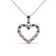 2 - Zylah Pink Tourmaline and Diamond Heart Pendant 