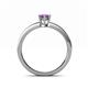 4 - Cael Classic 7x5 mm Oval Shape Amethyst Solitaire Engagement Ring 