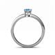 4 - Cael Classic 7x5 mm Oval Shape Blue Topaz Solitaire Engagement Ring 