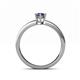 4 - Cael Classic 7x5 mm Oval Shape Iolite Solitaire Engagement Ring 