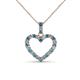 2 - Zylah Blue Topaz and Diamond Heart Pendant 