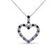 2 - Zylah Iolite and Diamond Heart Pendant 