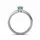 4 - Cael Classic 7x5 mm Oval Shape London Blue Topaz Solitaire Engagement Ring 