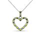 2 - Zylah Peridot and Diamond Heart Pendant 