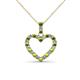 2 - Zylah Peridot and Diamond Heart Pendant 