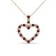2 - Zylah Red Garnet and Diamond Heart Pendant 