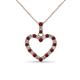 2 - Zylah Red Garnet and Diamond Heart Pendant 