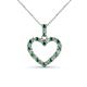 2 - Zylah Emerald and Diamond Heart Pendant 