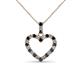 2 - Zylah Black and White Diamond Heart Pendant 