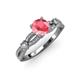 4 - Senna Desire Pink Tourmaline and Diamond Engagement Ring 