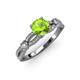 4 - Senna Desire Peridot and Diamond Engagement Ring 