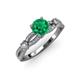 4 - Senna Desire Emerald and Diamond Engagement Ring 