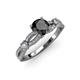 4 - Senna Desire Black and White Diamond Engagement Ring 