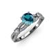 4 - Senna Desire London Blue Topaz and Diamond Engagement Ring 