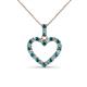 2 - Zylah London Blue Topaz and Diamond Heart Pendant 