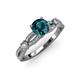 4 - Senna Desire Blue and White Diamond Engagement Ring 
