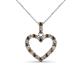2 - Zylah Smoky Quartz and Diamond Heart Pendant 