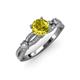 4 - Senna Desire Yellow and White Diamond Engagement Ring 