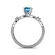 5 - Senna Desire Blue Topaz and Diamond Engagement Ring 