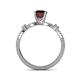 5 - Senna Desire Red Garnet and Diamond Engagement Ring 