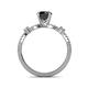 5 - Senna Desire Black and White Diamond Engagement Ring 
