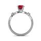 5 - Senna Desire Ruby and Diamond Engagement Ring 