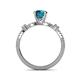 5 - Senna Desire London Blue Topaz and Diamond Engagement Ring 