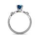 5 - Senna Desire Blue and White Diamond Engagement Ring 