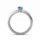 4 - Cael Classic 7x5 mm Pear Shape London Blue Topaz Solitaire Engagement Ring 