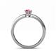4 - Cael Classic 7x5 mm Pear Shape Pink Tourmaline Solitaire Engagement Ring 