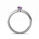 4 - Cael Classic 7x5 mm Pear Shape Amethyst Solitaire Engagement Ring 