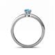 4 - Cael Classic 7x5 mm Pear Shape Blue Topaz Solitaire Engagement Ring 